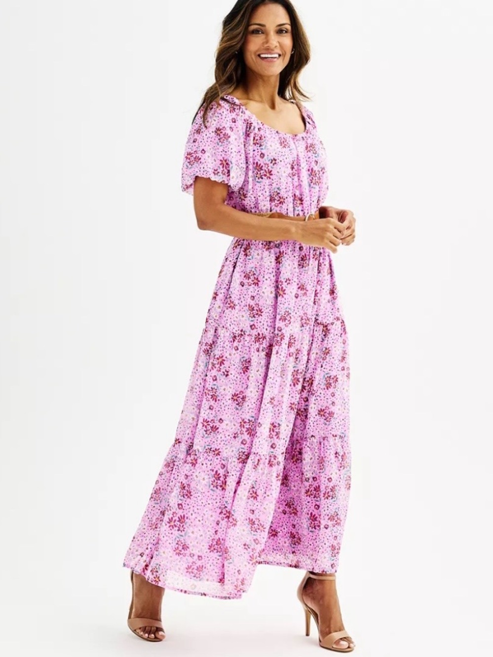 Draper James RSVP Floral Tiered Maxi Dress